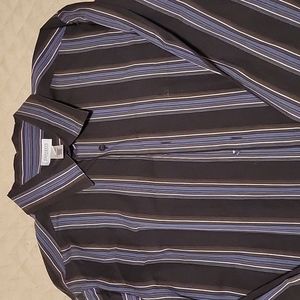 EUC Concepts by Claiborne Dress Brown Blue White Stripes 3XLT